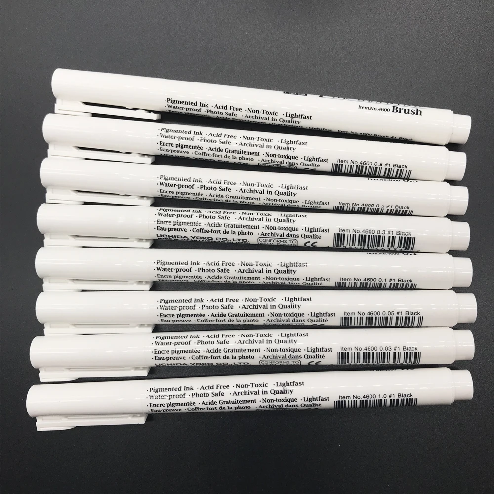 Японские маркеры с тонким наконечником черные чернила 003 005 01 03 05 08 1 0|pigma micron|art