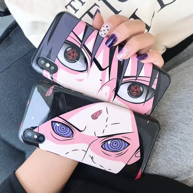 Us 28 15 Offhot Anime Naruto Sasuke Sharingan Soft Silicon Cover Cases For Iphone 6 6s Plus 7 7plus 8 8plus X 10 Rinnegan Phone Cases Couqe In