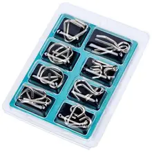 Набор из 8 шт. классический металлический провод распутывание пазл IQ образовательный мозговой тизер игра для взрослых детей