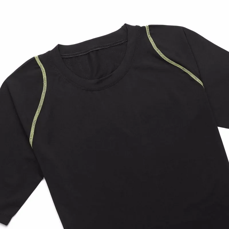 Для мужчин мальчиков быстросохнущая Спортивная футболка одежда для бега Спортзал Бодибилдинг тренировки Костюмы Топ для тренировок короткий рукав рубашка для тинейджеров