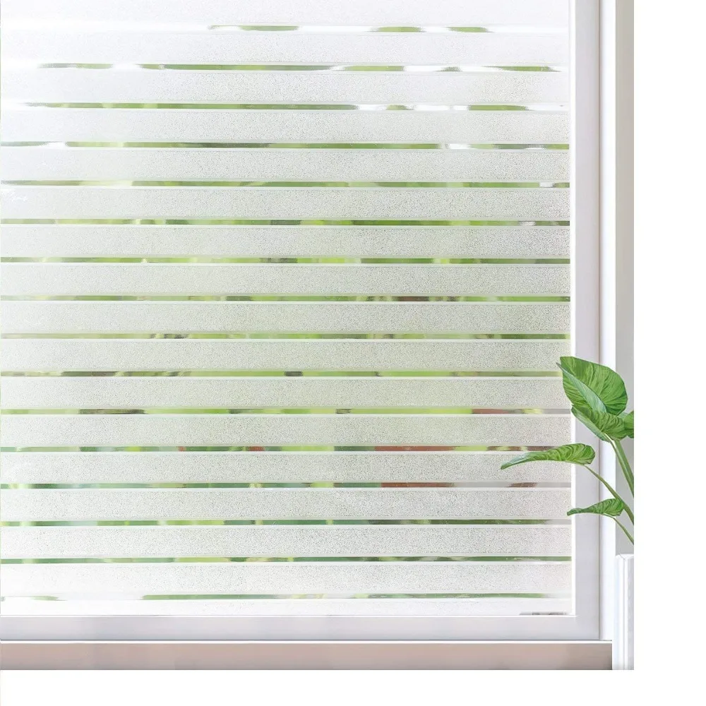 

75/90x300cm Window Film Static Cling Frosted Window Film No Glue Window Sticker UV Protection for Home Office Living Room