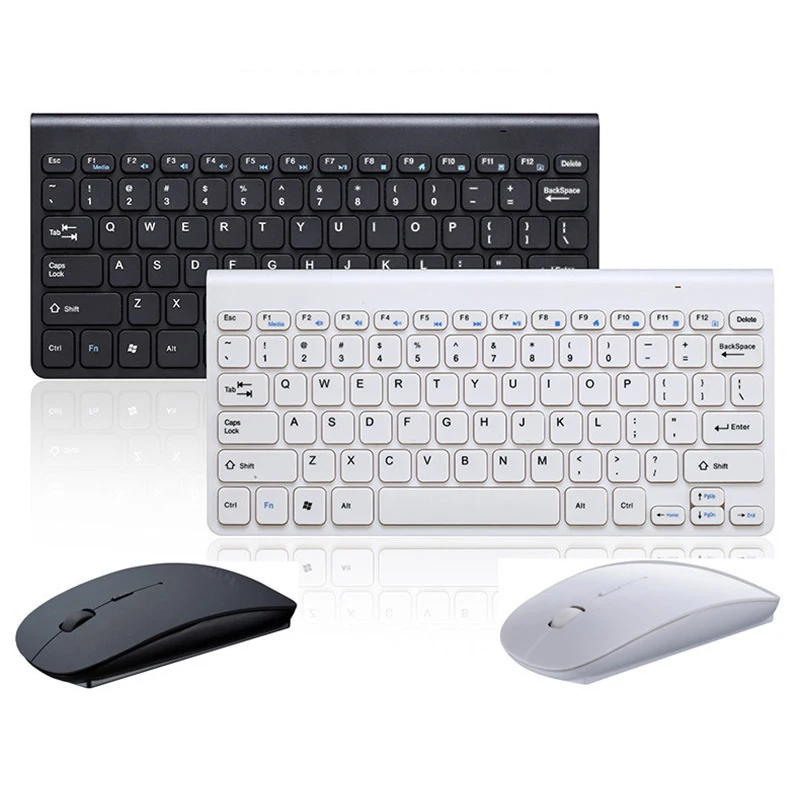2.4G USB Wireless Mini Keyboard Mouse Combo Ergonomics Keyboard Gaming