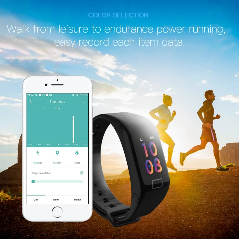 Wearpai WP113 кровяное давление монитор сердечного ритма умный Браслет большой