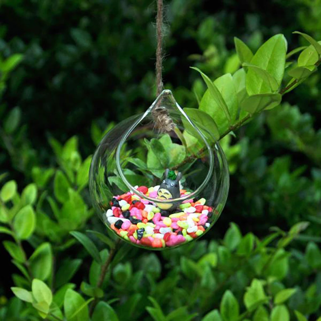Clear Bubble Flower Vase Hanging Terrarium Planter Tealight Holder for Home Garden Wedding Centerpieces Decor