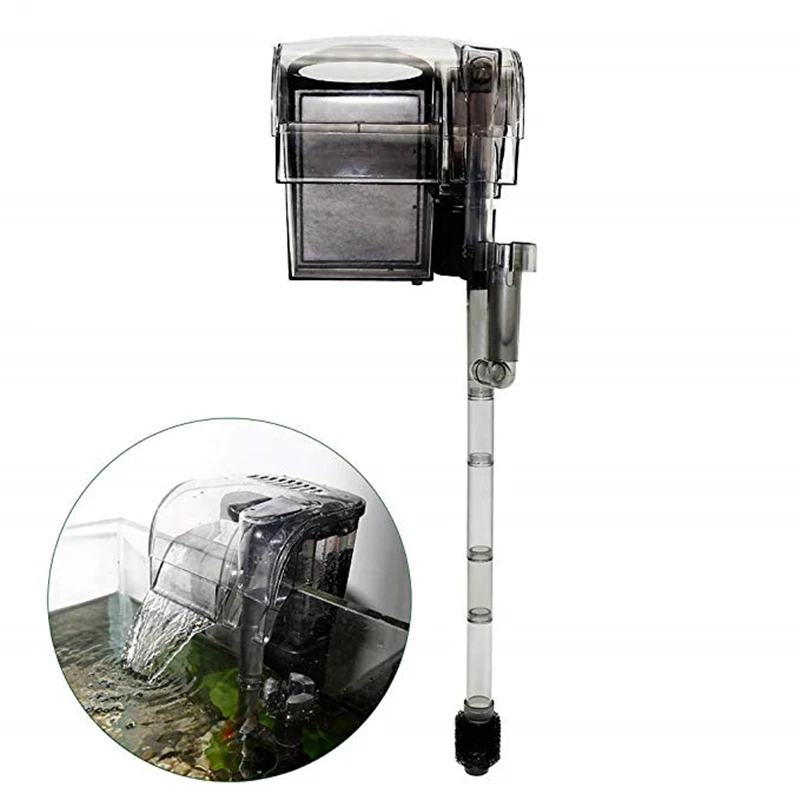 

Waterfall Aquarium Filter Tank External Wall-Mountable Activated Carbon Biochemical Processing Aquarium Protein Skimmer Filter