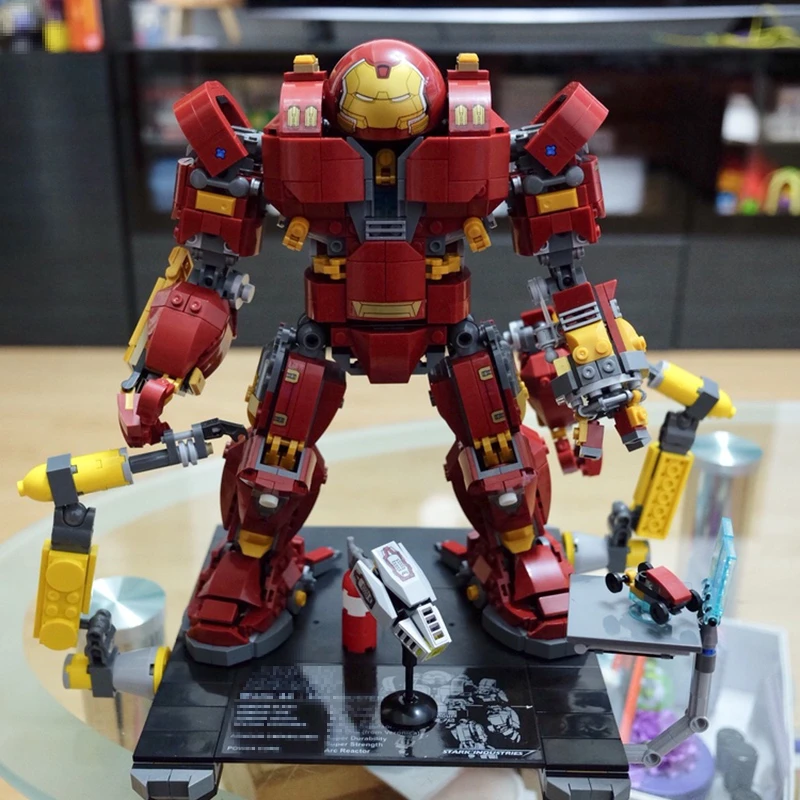 Бела халкбастера Marvel Мстители Бесконечная война Ironman 76105 Super Hero строительные