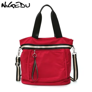 

Travel women's handbag Waterproof Nylon female Shoulder Messenger Bag Ladies big Totes Large capacity Shopping Bag bolsas black