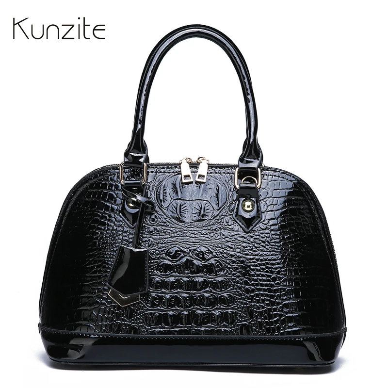 

Luxury Designer Shell Handbag Leather Shoulder Bags for Women 2019 Crocodile Pattern Women's Bags Famous Brand Ladies Hand Bags