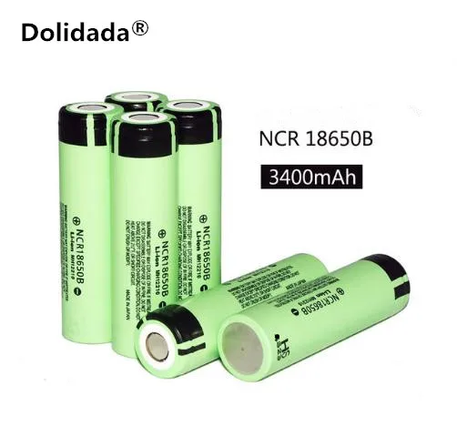 10 шт. dolidada 18650 батарея 3400 mah 3,7 v литиевая батарея для NCR18650B 3400 мА/ч, 3,7 V Аккумуляторный блок карманного электрического
