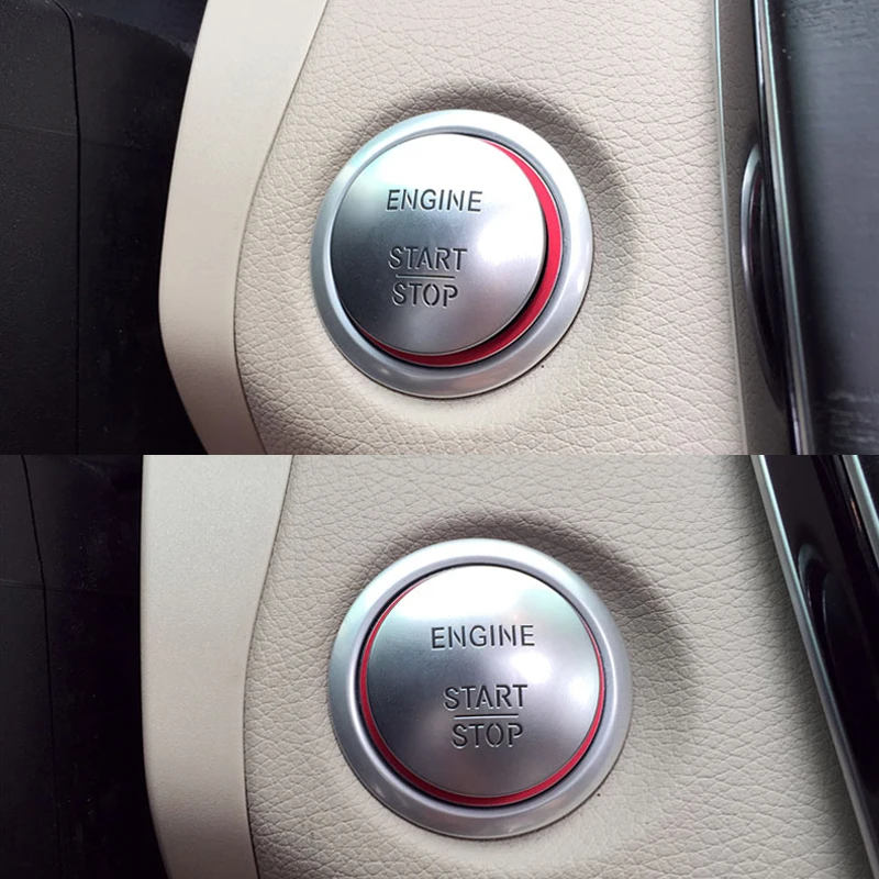 

For Mercedes Benz A B C E GLC GLK ML GL CLA GLA CLS Car Engine Start Button Decoration Ring Trim Stickers