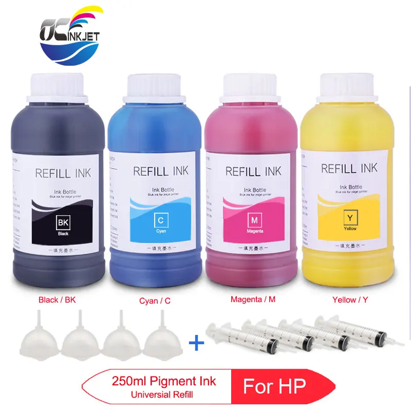 250ml Universal Refill Pigment Ink For HP 178 364 564 655 670 711 862 920 932 933 934 950 951 952 953 954 955 Printer Ink For HP