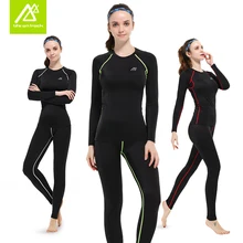 Женский набор для йоги жизнь на треке Regualte температура тела компрессионная майка с длинным рукавом и брюки для бега Фитнес Спортивная одежда