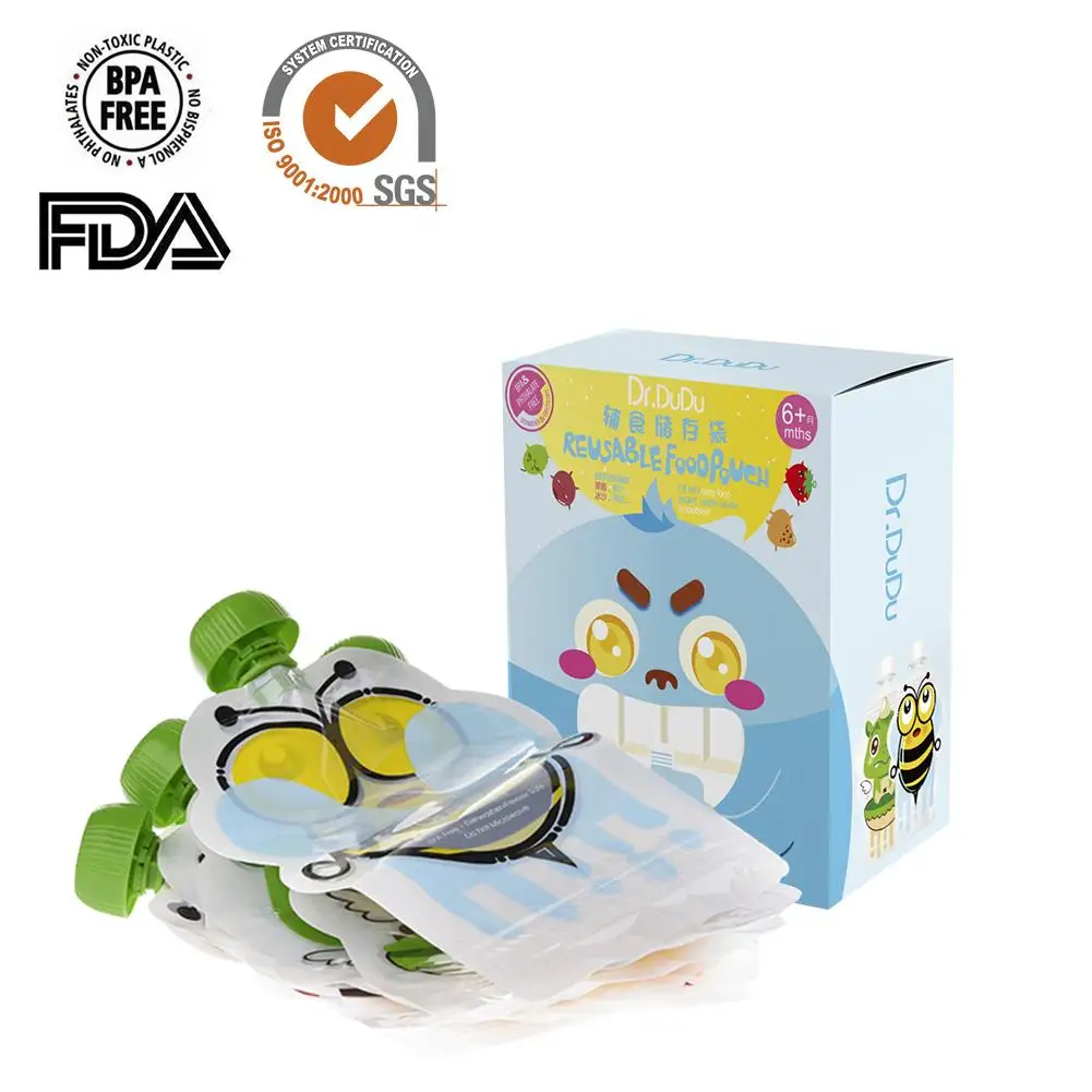 8 PCS/Set BPA-Free Reusable Sealed Baby Food Pouch Storage Bag Homemade 148ml Double Zipper Feeding Bags 8 PCS/Set BPA-Free Reusable Sealed Baby Food Pouch Storage Bag Homemade 148ml Double Zipper Feeding Bags