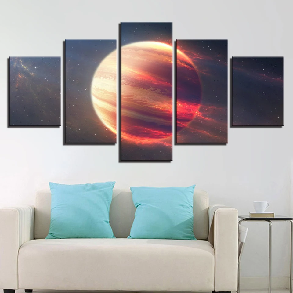 Canvas-Prints-Posters-Living-Room-Wall-Art-Abstract-Pictures-5-Pieces-Universe-Space-Mars-Planet-Paintings (1)