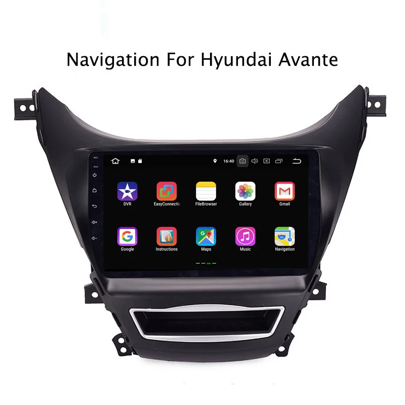 Discount 9" 2G RAM 16G ROM Android 8.1 Car DVD Multimedia Player For Hyundai Elantra/Avante 2012-2014 GPS Navigation Radio Stereo Audio 4