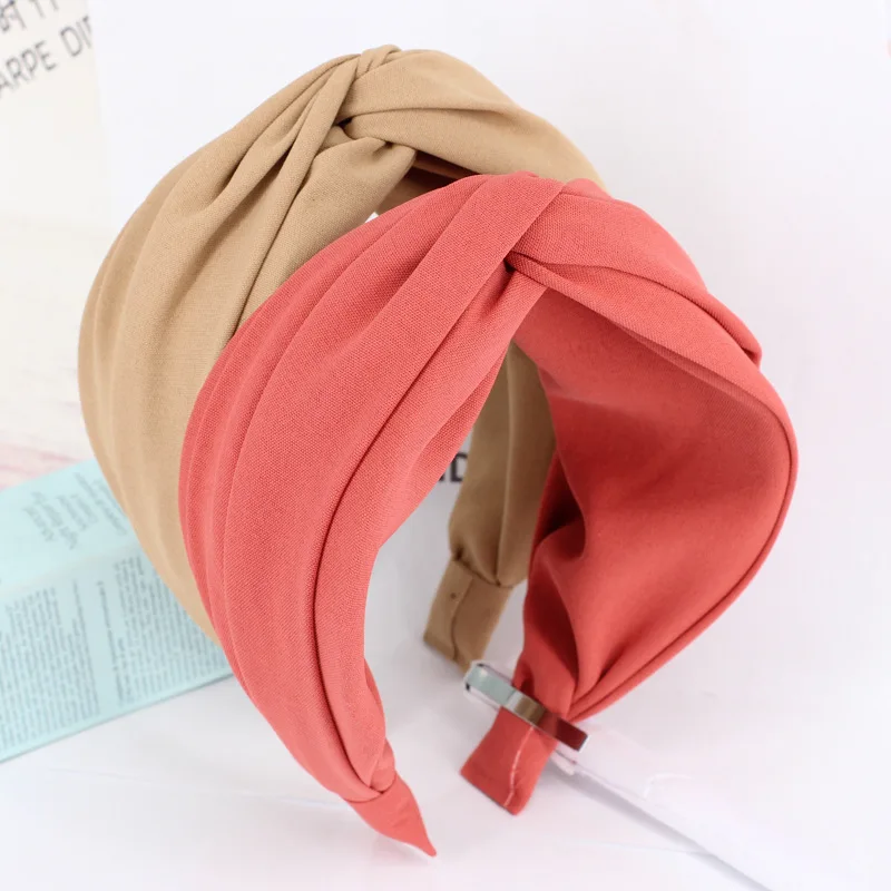 

2019 New Womens Headband Cross Twist Hairband Bow Knot Cross Tie Cloth Headwrap Hair Band Hoop Headwear Hair Bands Accessories