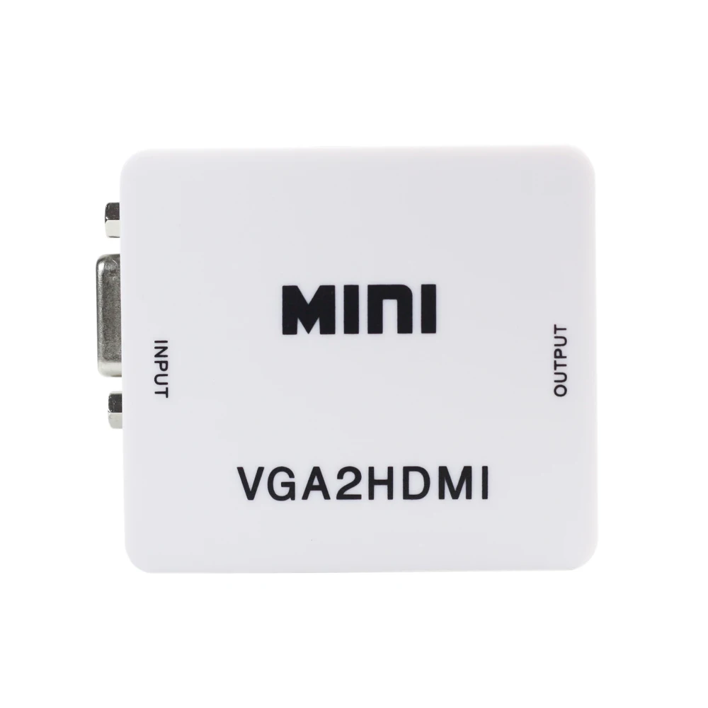 Адаптер AIXXCO Mini HD 1080P аудио VGA в HDMI HDTV адаптер с кабелем для ПК ноутбука и