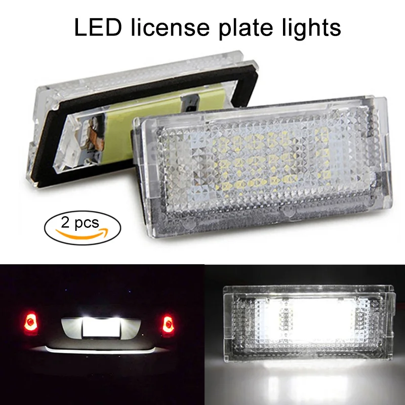 

New 2 Pcs/Set Car Trunk LED Number License Plate Lights 12V Lamp for BMW Mini Cooper R50 R52 R53 DXY88