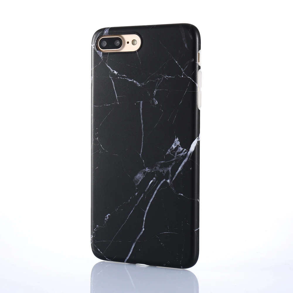 Luxury Marble Pattern i 7 Phone Cover Case For iPhone 7 Plus Soft TPU Back Cover For iPhone7 Plus Black Phone Accessories Coque (3)