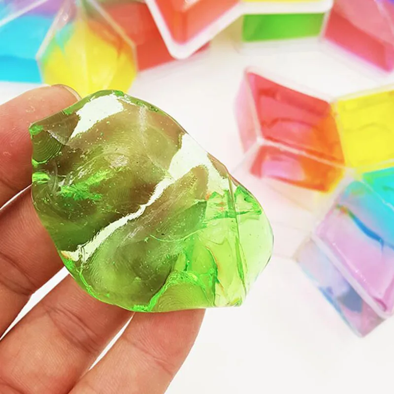 

1PCS Big Beautiful Cute Star Crystal Mud Modeling Children Rainbow Intelligent Magic Playdough Lizun Slime Kids Toys