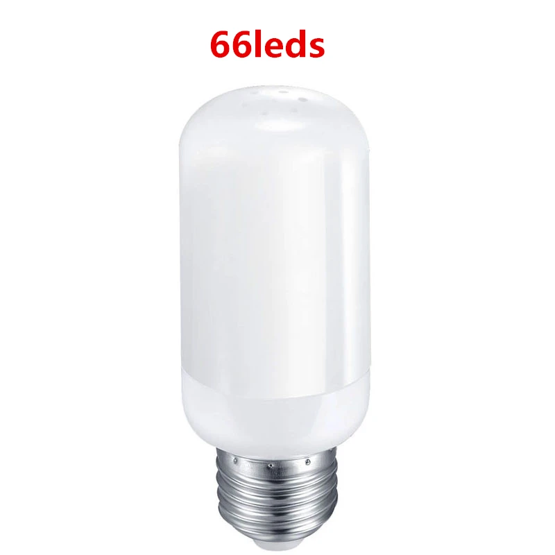 Светодиодный светильник с пламенем E27 SMD2835 AC85-265V 1400-1600K Мерцающая эмуляция огней 66 светодиодный S 99 светодиодный S декоративный - Испускаемый цвет: 66 LEDS