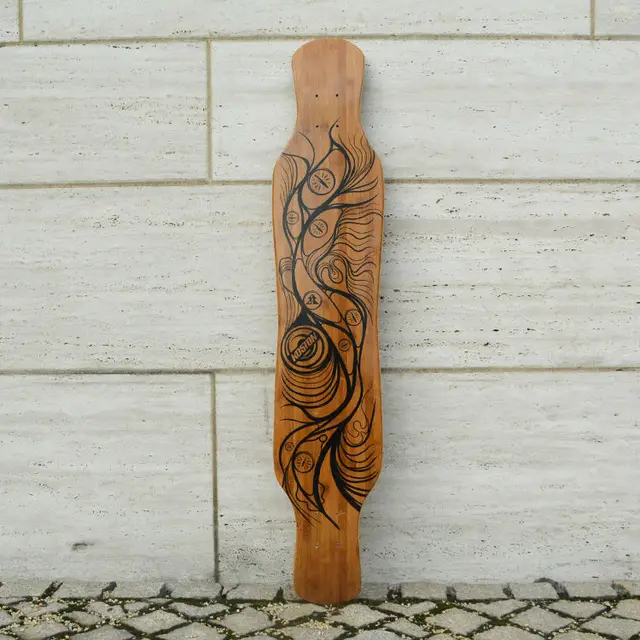 Best price at $123 Cheap KOSTON pro dancing style longboard deck with bamboo & canadian maple mixed material,46inch skateboard deck for board walking