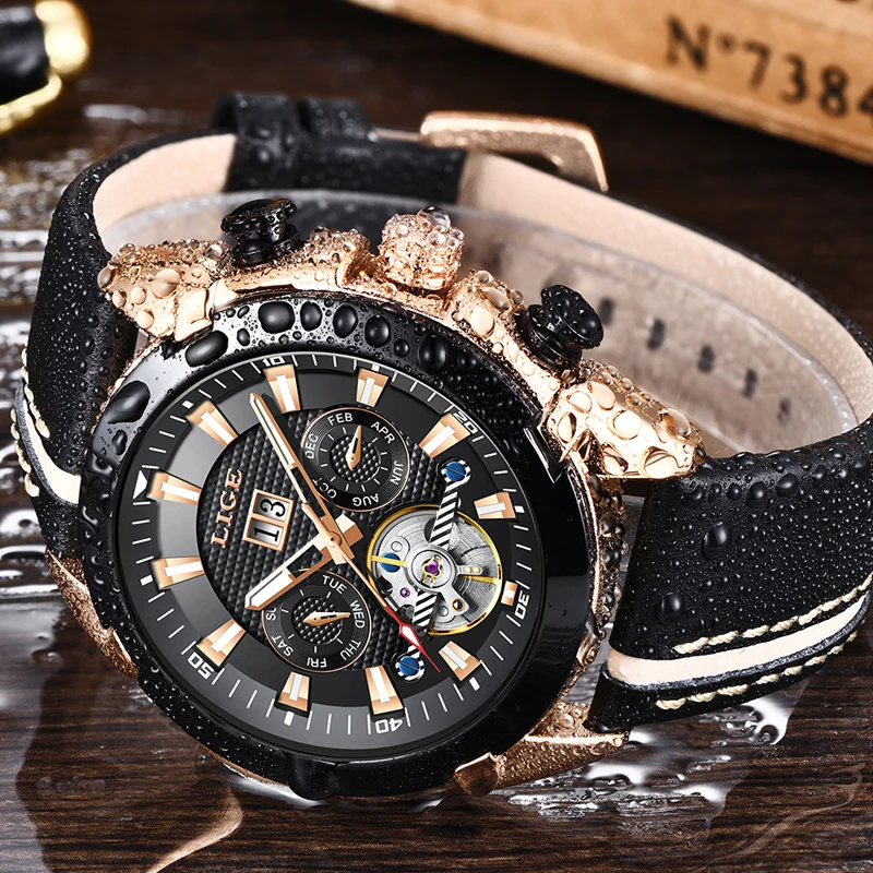 ييج الرجال ووتش توربيون الأزياء الفاخرة الرياضة الميكانيكية ووتش الكلاسيكية الرجال التلقائي الميكانيكية المعصم الساعات Reloj هومبر + مربع