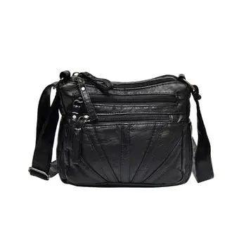 

Fashion women's handbag soft leather casual shoulder messenger small bag female handbag black h-9888q2