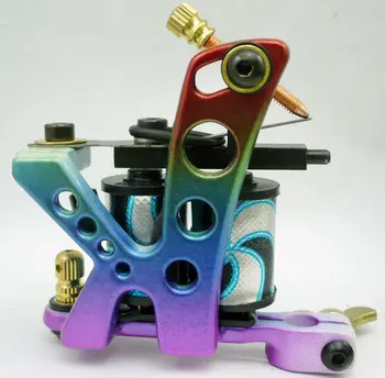 

10Pcs/lot Pro Casting Iron Tattoo Machine 10 Wraps coil stainless steel Tattoos Body Art Gun Coil Machine LPC-ITM-7044-8H