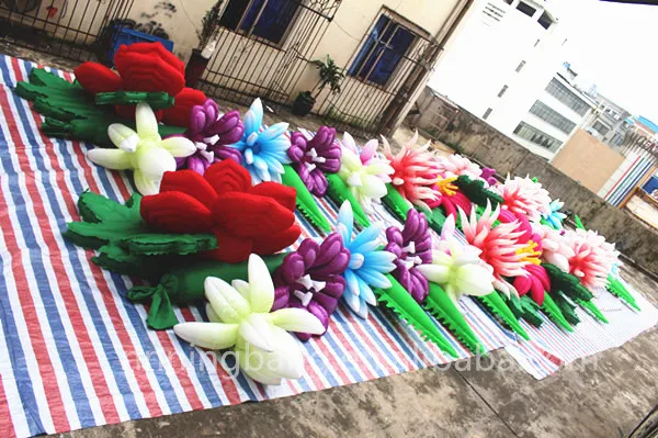 

Free shipping length 12m inflatable flower chain for christmas wedding decoration