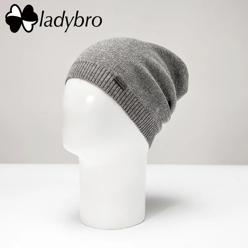 Ladybro женская шапка осень зима шерстяная шапка женские шапочки Skullies женская теплая вязаная шапка капот Femme Gorros Mujer Invierno - Цвет: 004