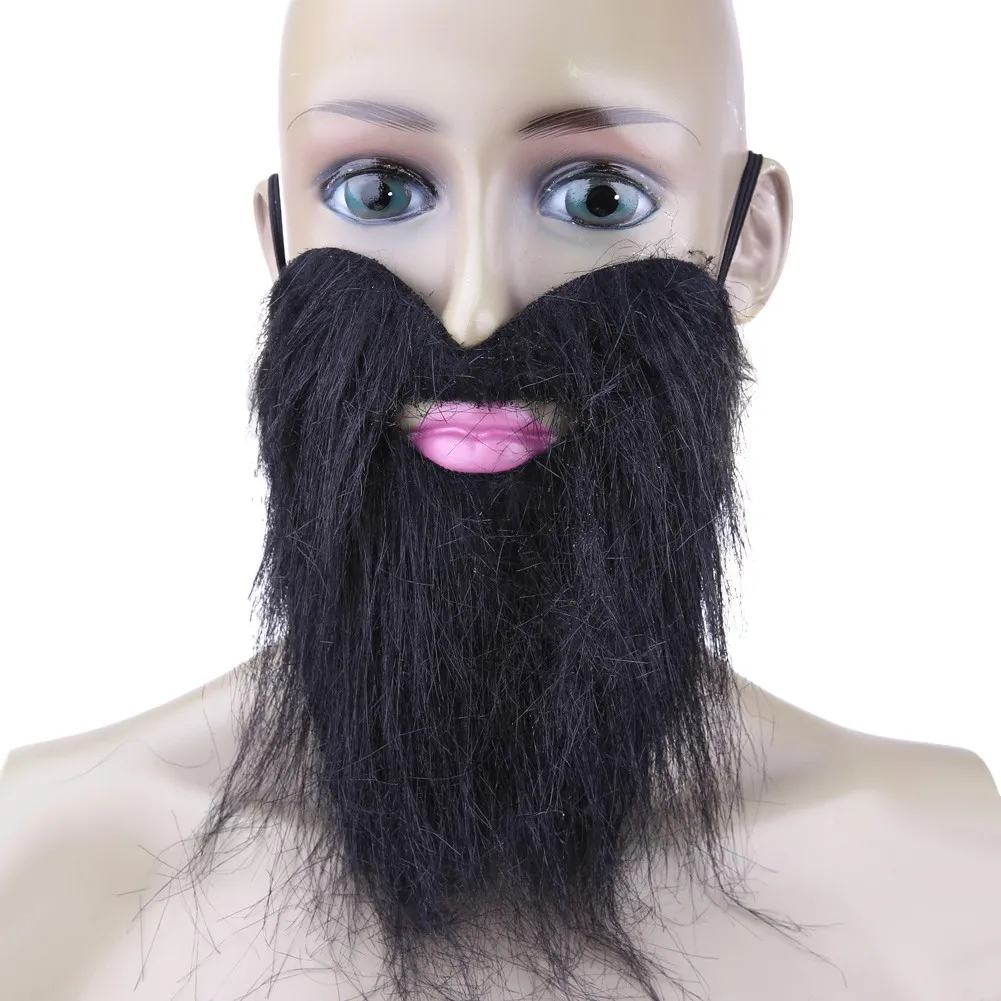 Buy 1pc Artificial Beard Halloween Mask Fake Mustache Funny Mask Costume Party