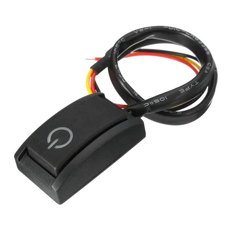 Паста клавишный переключатель 30 см DIY DC 12V 200mA Автомобиль RV грузовик защелкивание