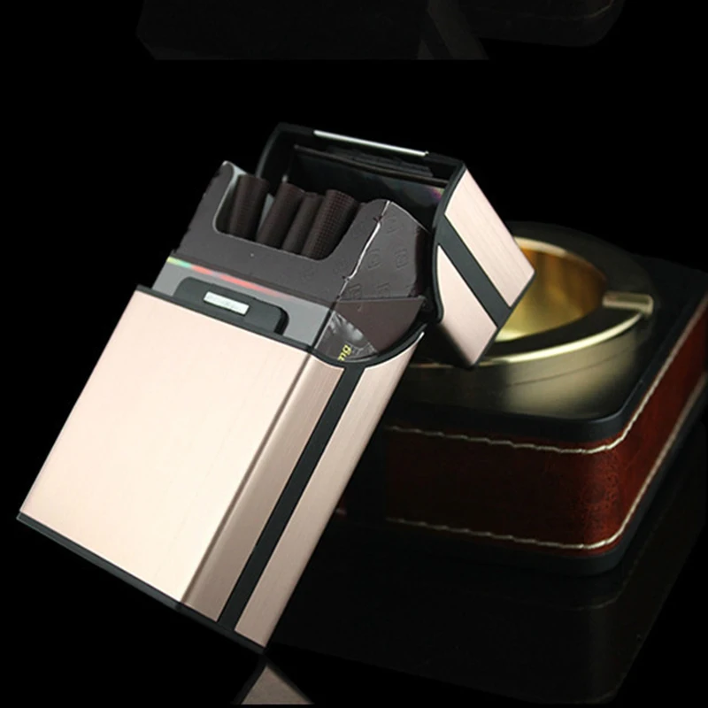 Модный креативный чехол для сигарет, коробка для сигарет, Подарочная коробка из алюминиевого сплава, аксессуары для сигарет, зажигалки и аксессуары для курения
