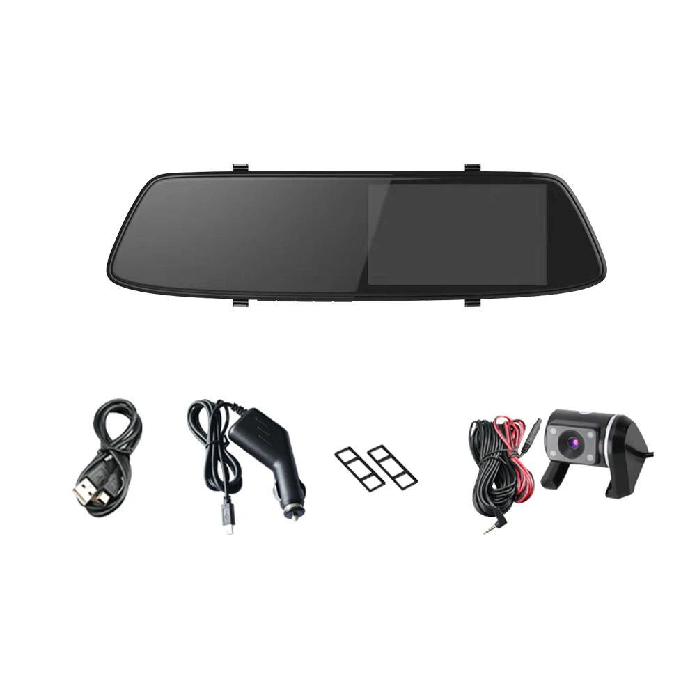 

HD 1080P 4.3"Video Recorder Dash Cam Rear View Mirror Car Camera DVR
