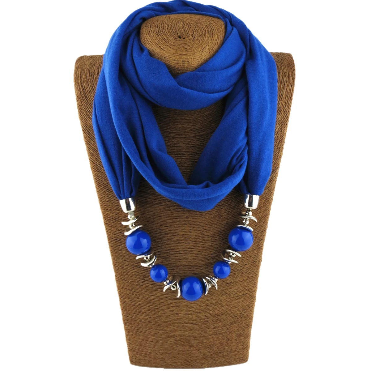 Простой многоцветный модный дизайн шарф-ожерелье, ювелирные изделия из бисера кулон женский шарф