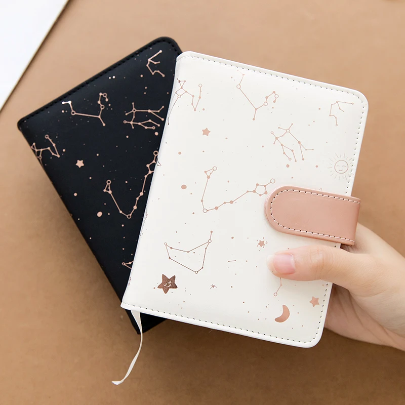 

A6 Buckle design Multifunctional Inner Pages constellation Notebook planner monthly Daily plan Grid Blank Diary Travel Notepad