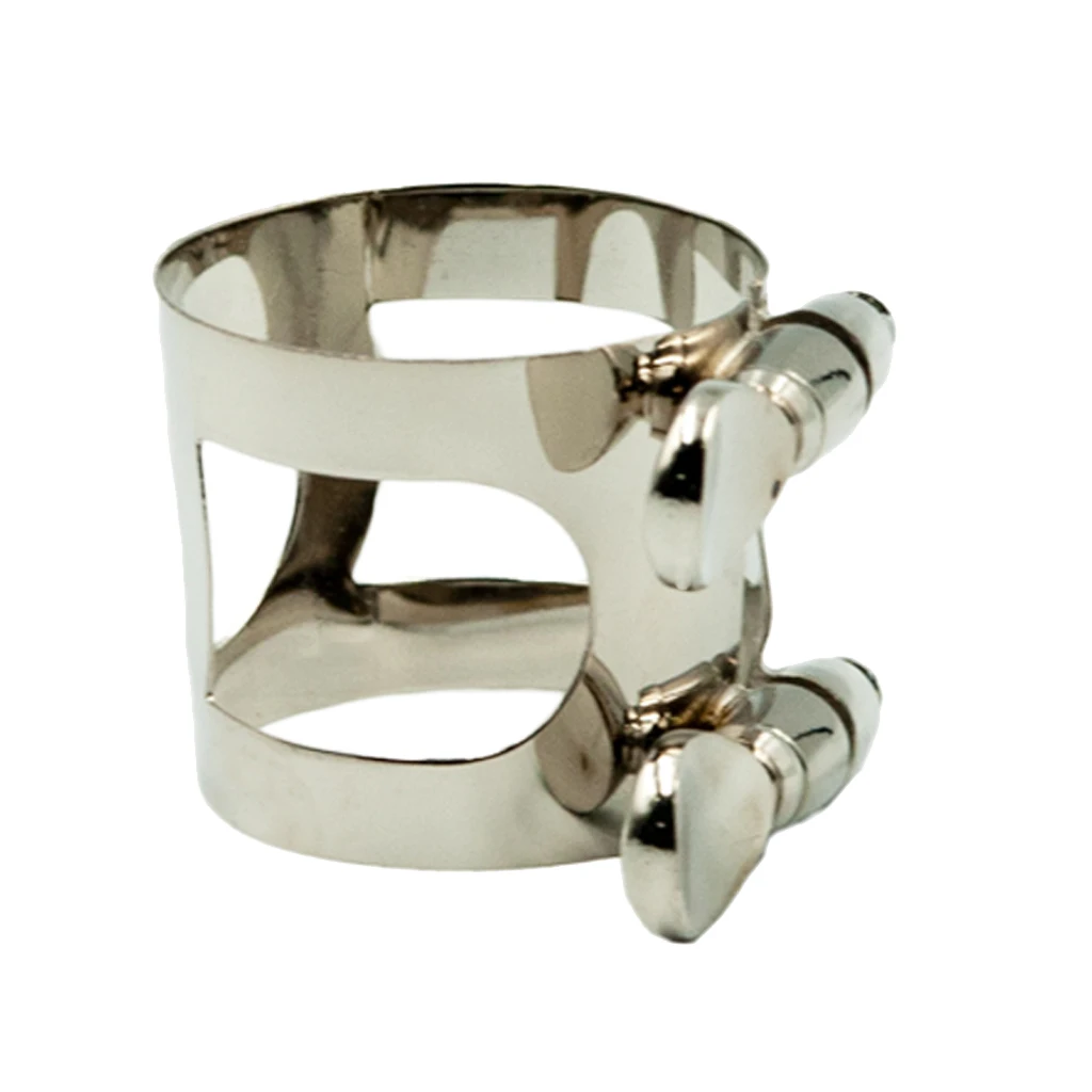 Light of Musical Store-1 Piece Metal Ligature Clip Clamp for Saxophone Mouthpiece Silver