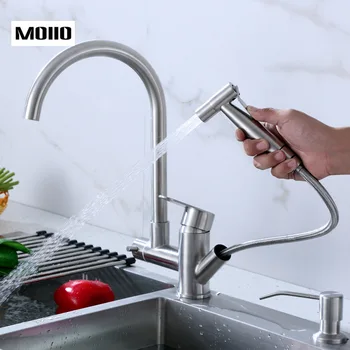 

MOIIO 360 Rotation Swivel Pull Out Kitchen Faucet Hot and Cold kitchen pull-out with sprayer faucet sink telescopic sink faucet