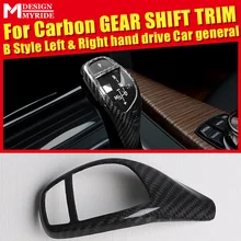 For BMW F30 F35 E92 E93 318i 320i 325i 328i 340i 335i Left & Right hand drive Carbon Gear Shift Knob Cover Decorations B-Style For BMW F30 F35 E92 E93 318i 320i 325i 328i 340i 335i Left & Right hand drive Carbon Gear Shift Knob Cover Decorations B-Style