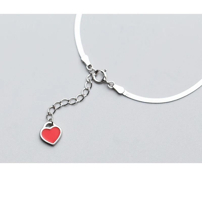 INZATT романтичный красный эмалированный персонализированный браслет для женщин, свадебная цепочка со змеиным узором, модные ювелирные изделия, милый подарок для лета