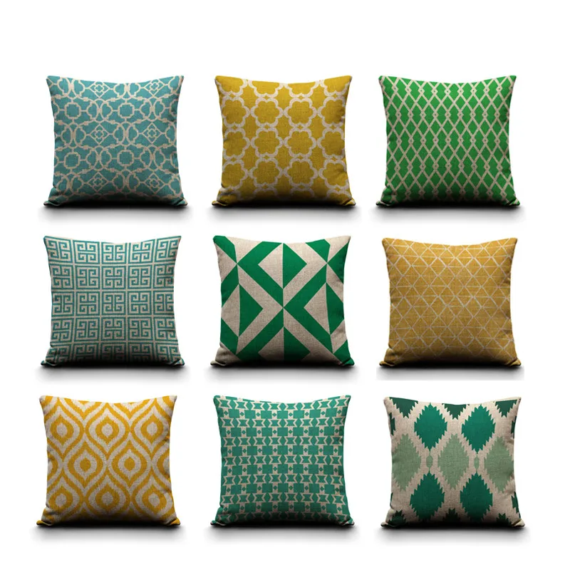 

Sweetenlife Cushions Home Decor Geometric Pillow Cover 45*45 Customized Decorative Sofa Cushions Nordic Style Throw Pillows Case