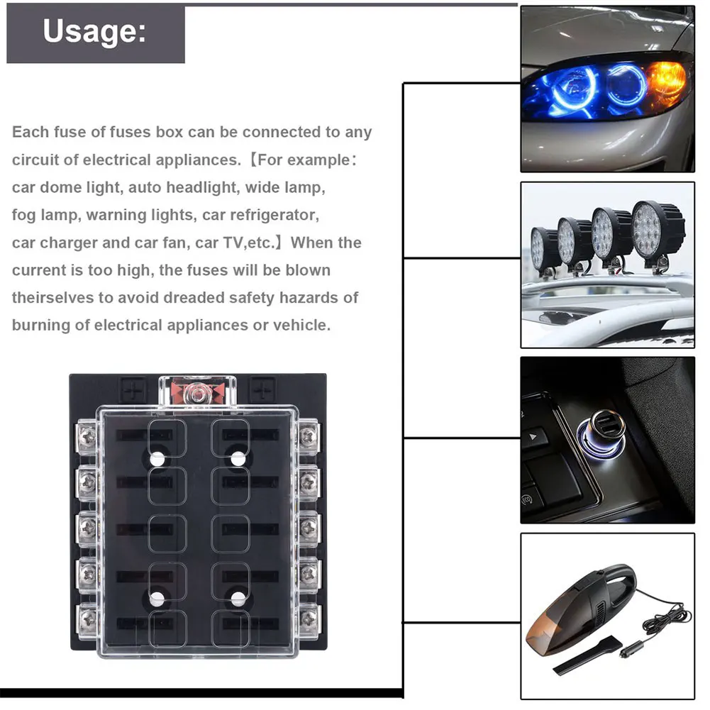 Vehemo 202-10 кВт 10 дорожная Автомобильная вставка-предохранитель запасная Автомобильная Замена Премиум комплект