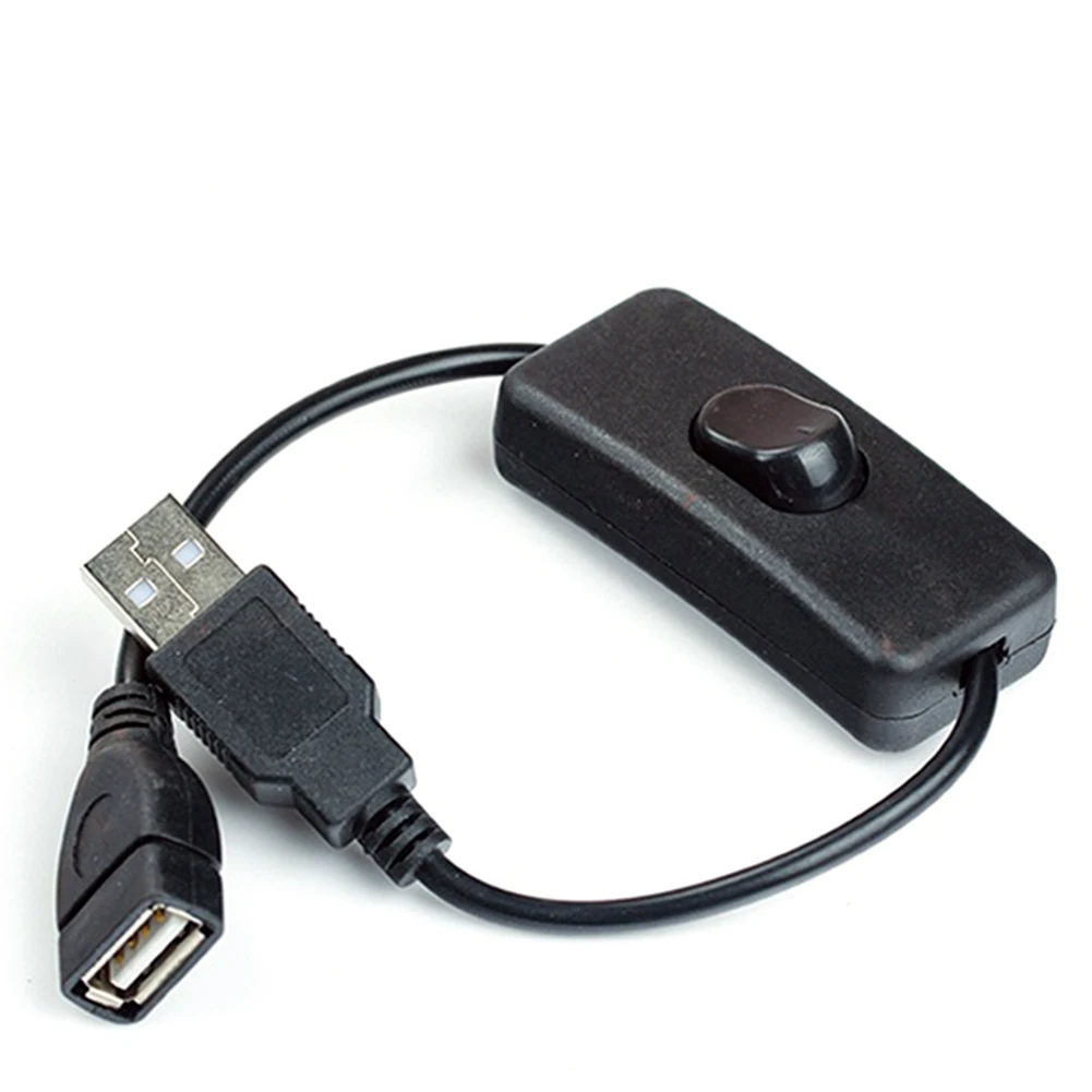 USB кабель, новинка, 28 см, USB 2,0 A, папа-Мама, удлинитель, черный кабель с переключателем, ВКЛ-ВЫКЛ, кабель#2