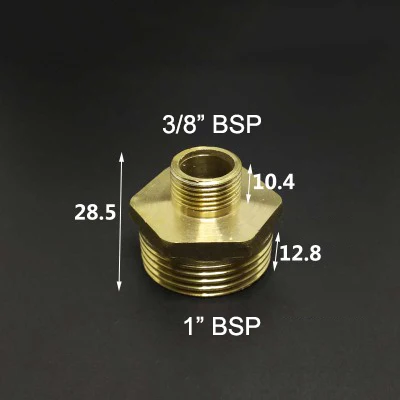 NO10 1/" 1/4" 3/" 1/2" 3/" 1" BSP наружная резьба латунный фитинг редуктор Шестигранная ниппельная муфта соединитель Адаптер для воды Топливный Газ - Цвет: NO10