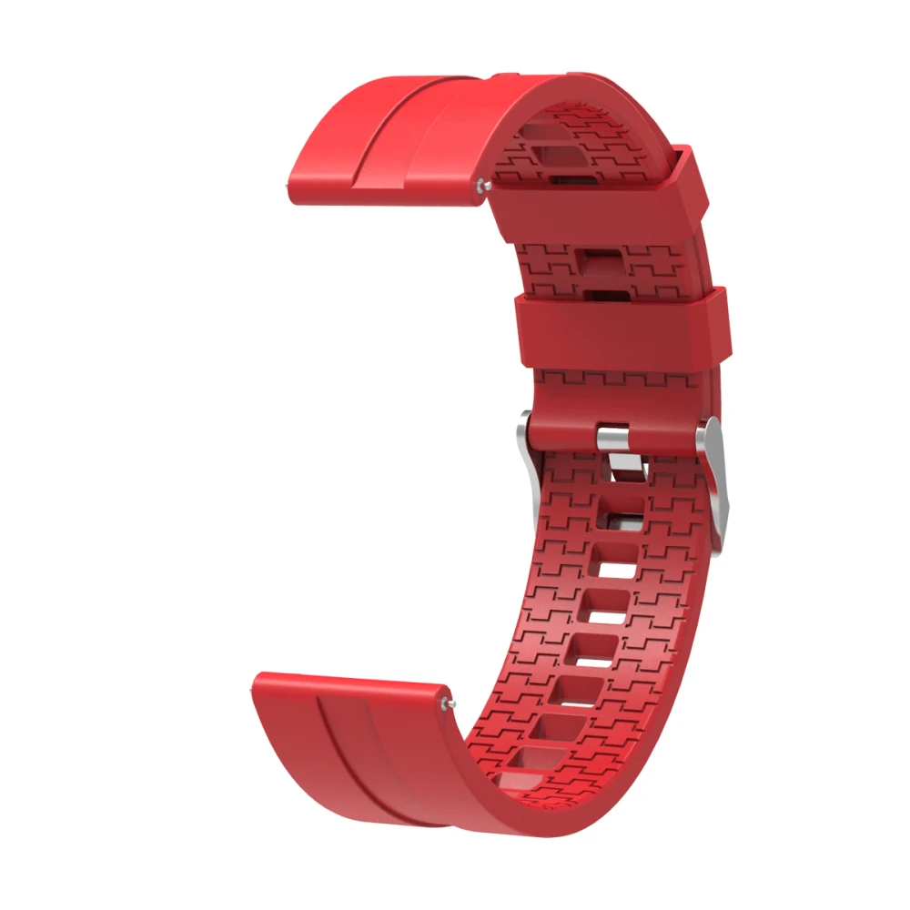 Ремешок для huawei Watch GT 22 мм ремешок для часов мягкий силиконовый сменный спортивный браслет резиновый ремешок для часов аксессуары 22 мм - Цвет ремешка: Красный