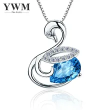 

YWM 925 Sterling Silver Swan Love Pendant Necklace European and American Fashion Lady Silver Jewelry for Women Hot Sale