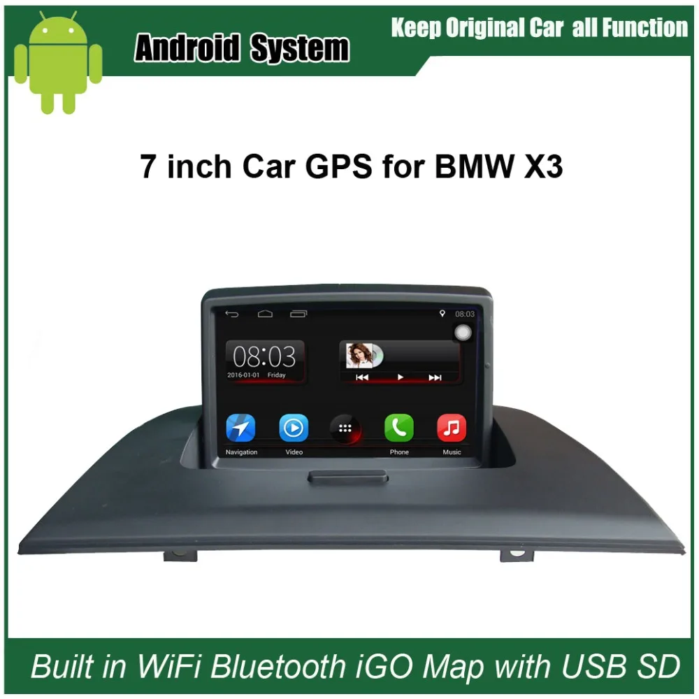 Модернизированный автомобильный радиоплеер подходит для BMW X3 E83 2004-2010 автомобильный видеоплеер Встроенный Wi-Fi gps навигация Bluetooth