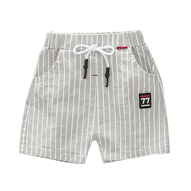 Summer Baby Boys Stripe Print Short Pants Trousers Casual Kids Cotton Shorts Children Clothing