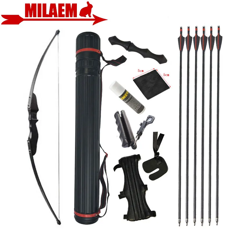 

1Set 30/40lbs Archery Recurve Bow Fiberglass Arrow Spine 500 Arrow Quiver Arrow Rest Finger Guard Arm Guard Shooting Accessories